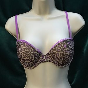 PINK Victoria's Secret Leopard Print Push-Up Bra